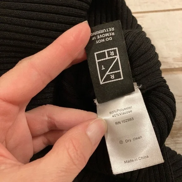 Marina Moscone Two Tone Mock Neck Sweater MIDI Dress XL - Picture 11 of 11